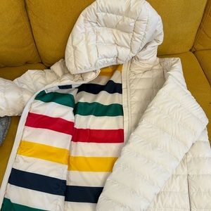 Hudson’s Bay “Stripes” Knee Length Puffer Coat